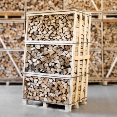 Palette kammergetrocknetes gespalten Hainbuche Brennholz 25cm